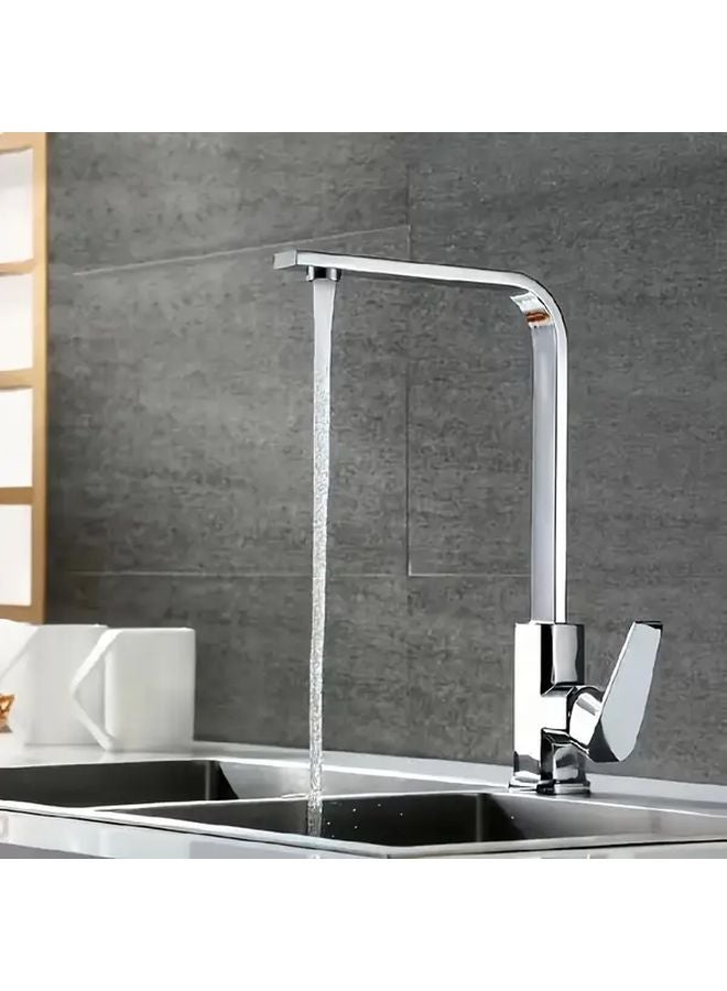 Single Hole Kitchen Bathroom Sink Faucet Hot Cold Dual Control Splash Proof Rotating Spout - Image 2
